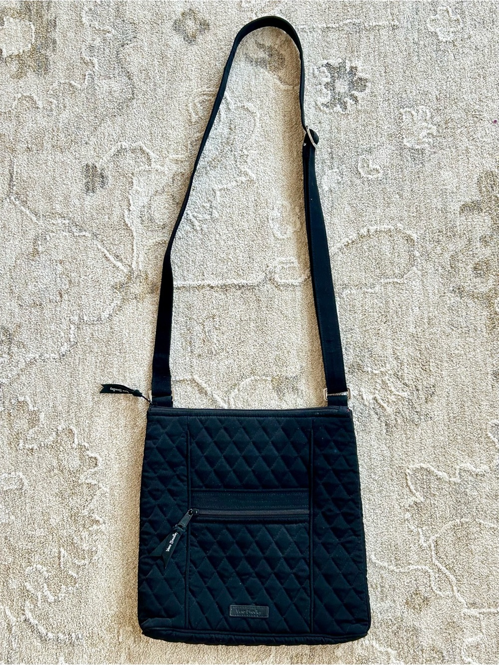 Vera Bradley Black Quilted Crossbody Shoulder Bag
